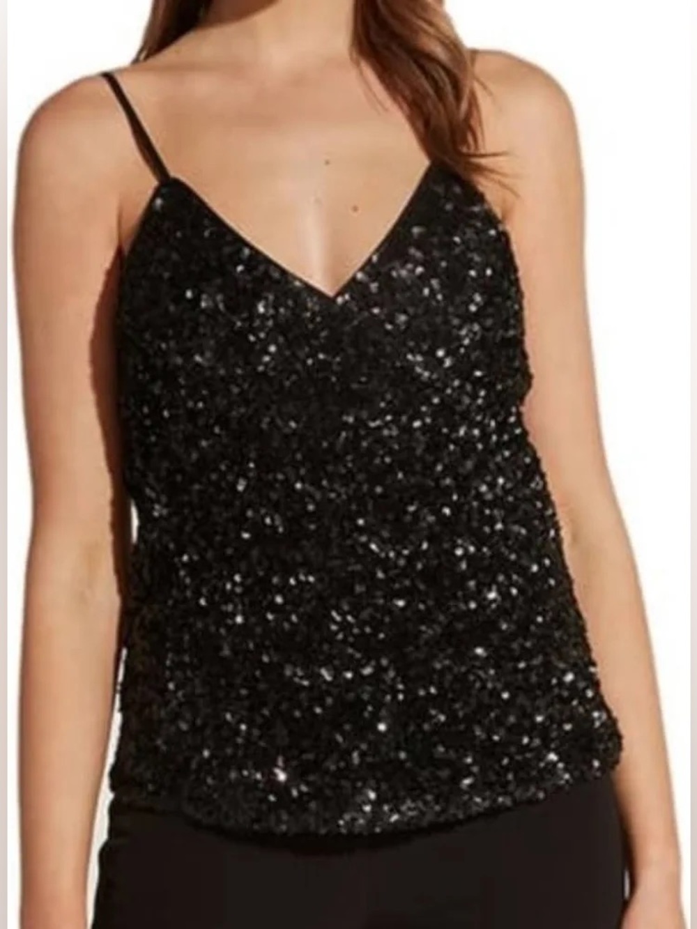 Bardot Black Sequin Top Size Small/6